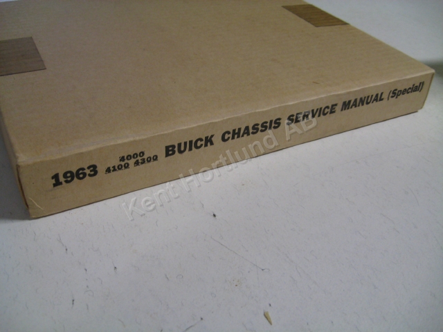 1963 Buick Special Chassis Service Manual