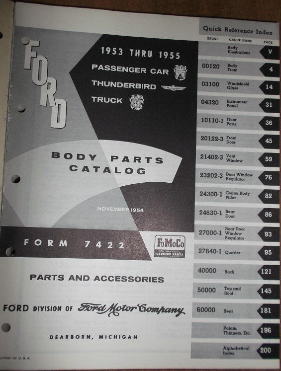 www.hortlund.se 1953 1955 Ford Car & Truck Body Parts Catalog