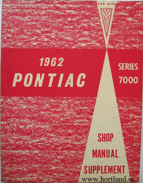 1962 Pontiac Strato-Chief Laurentian Parisienne Maintenance Manual supplement