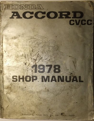 1978 Honda Accord CVCC Shop Manual