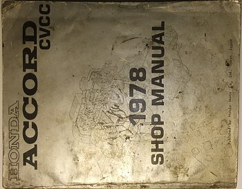 1978 Honda Accord CVCC Shop Manual