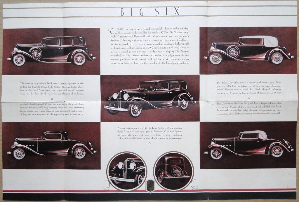 1932 Nash Big Six broschyr - 2