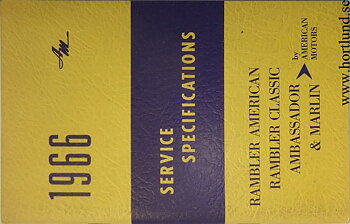 1966 AMC och Rambler Service Specifications
