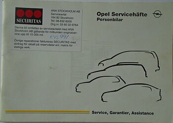 1999 Opel Servicehäfte
