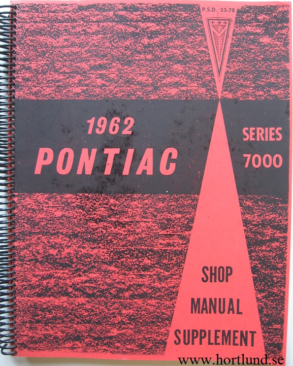 1962 Pontiac Strato-Chief Laurentian Parisienne Shop Manual supplement