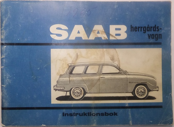 1965 SAAB herrgårdsvagn 95-5 Instruktionsbok