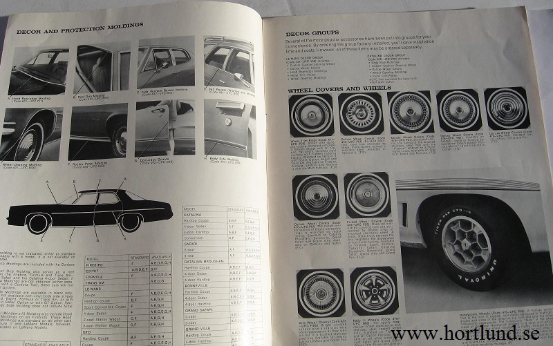 1972 Pontiac Accessories stor broschyr - 2