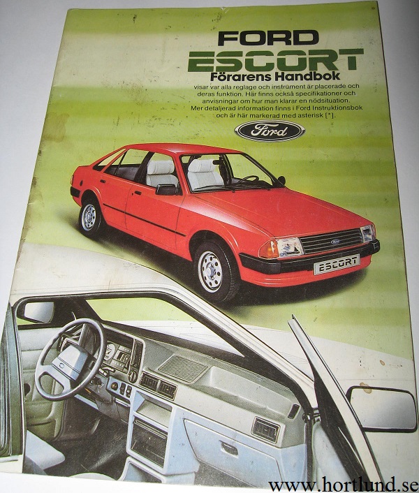 1984 Ford Escort Förarens handbok