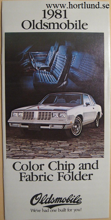 1981 Oldsmobile Color Chip and Fabric Folder alla modeller