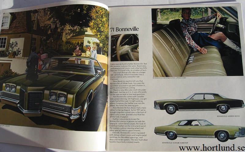 1971 Pontiac alla modeller broschyr - 2
