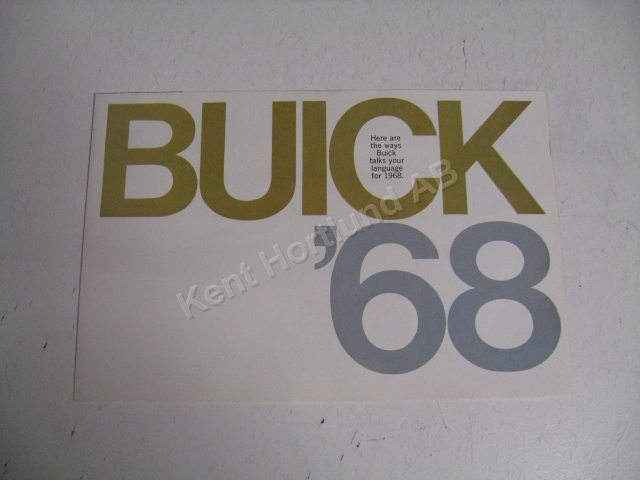 1968 Buick Försäljningsfolder stor