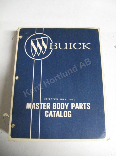 1970 Buick Master Body parts catalog