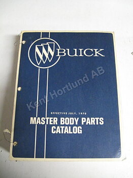 1970 Buick Master Body parts catalog