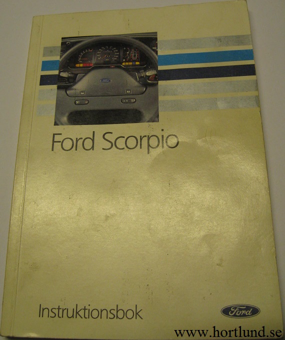 1991 Ford Scorpio Instruktionsbok