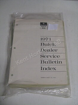 1971 Buick dealer service bulletin index