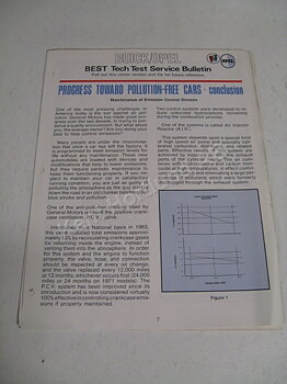 1971 Buick / Opel best tech test service bulletin