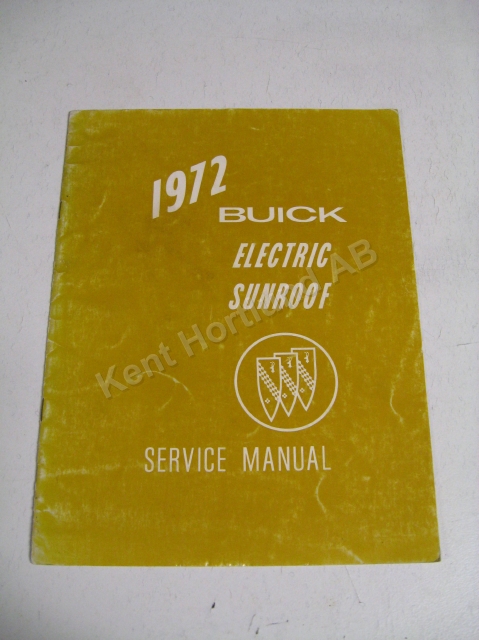 1972 Buick Electric Sunroof Service Manual