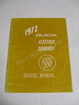 1972 Buick Electric Sunroof Service Manual