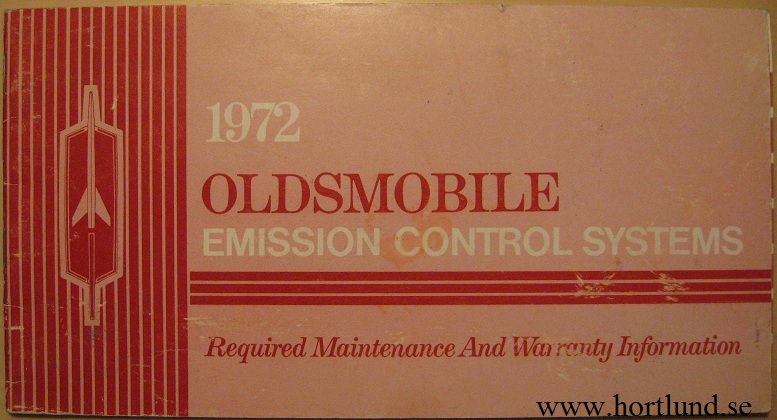 1972 Oldsmobile Emission Control Systems alla modeller
