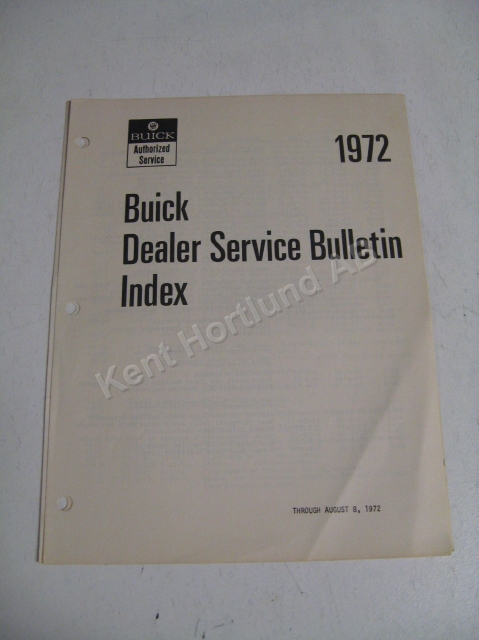 1972 Buick Service bulletins 3 delar