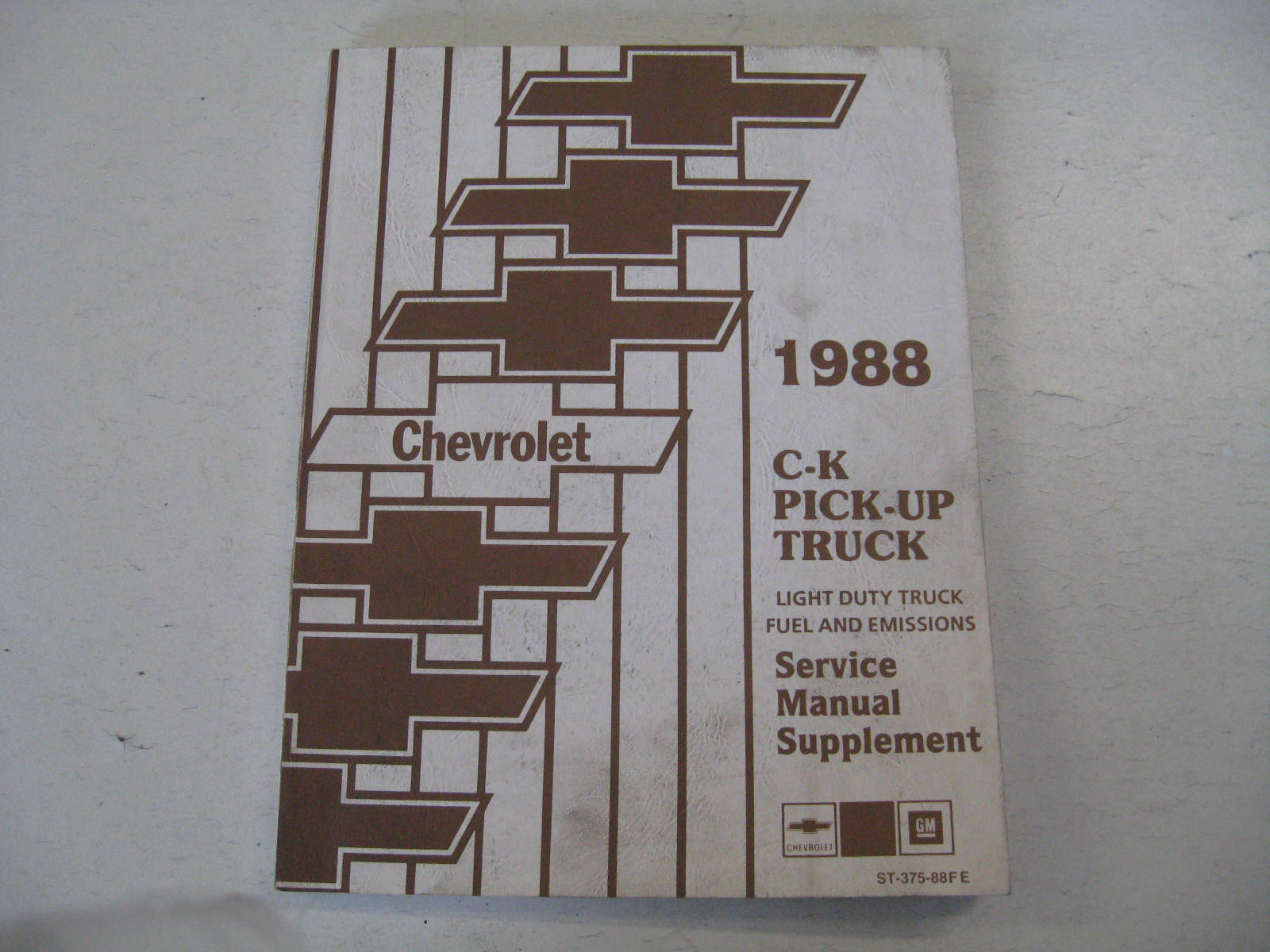 1988 Chevrolet Truck C-K Pickup Fuel & Emissions Service manual Supplement