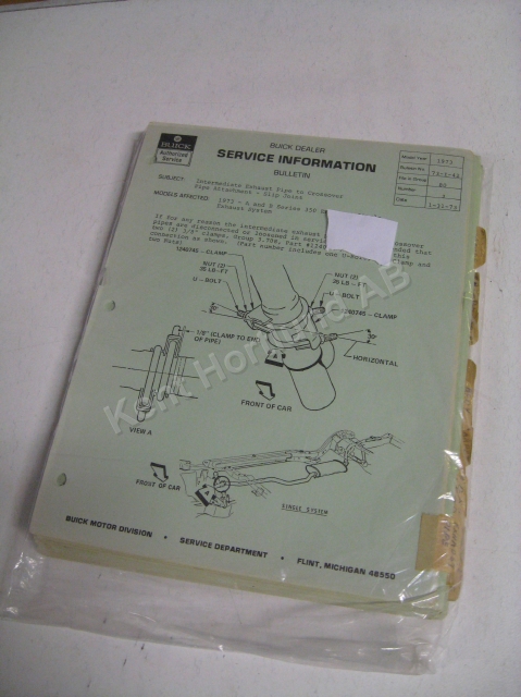 1973 Buick Service information bulletin