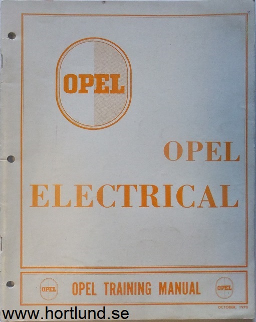 1970 Opel Kadett & GT Electrical Training Manual
