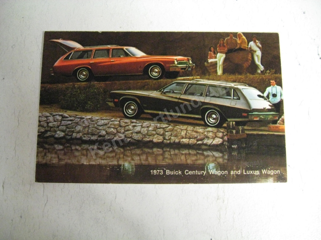 1973 Buick Century Wagon and Luxus Wagon Vykort