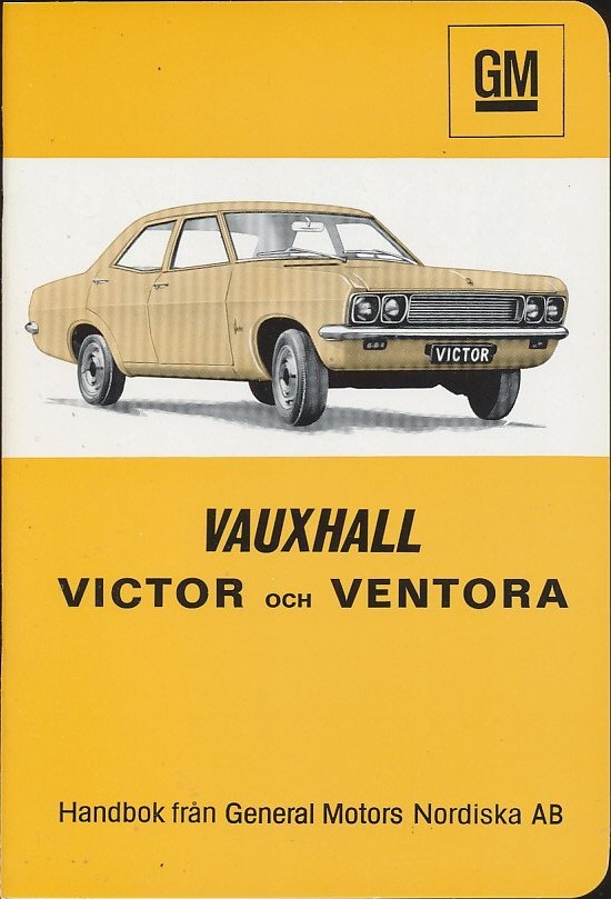 1968 Vauxhall Victor och Ventora Handbok svensk