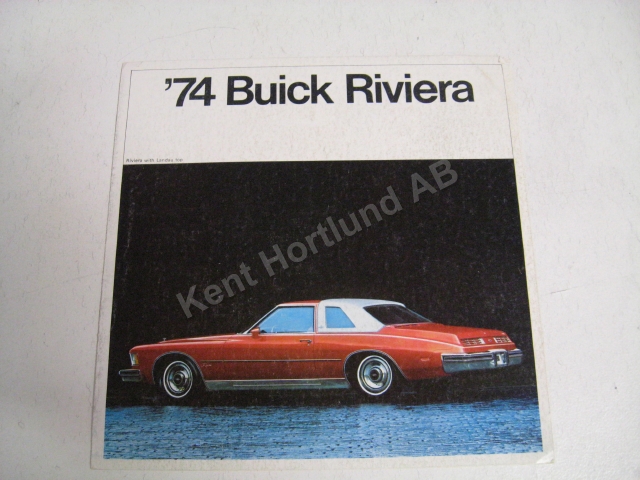 1974 Buick Riviera Försäljningsbroschyr