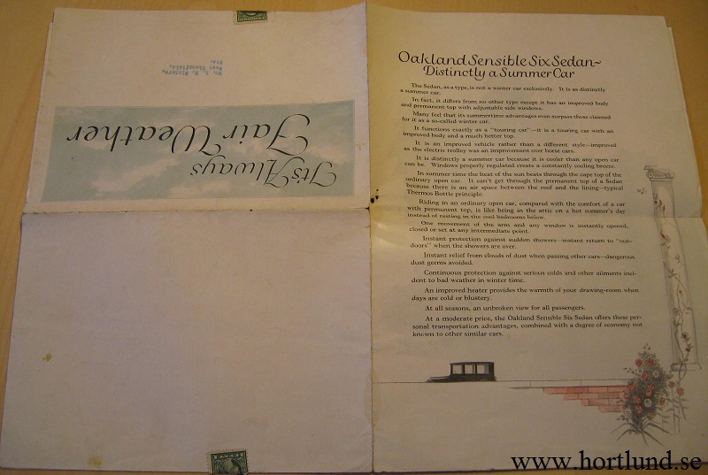1921-1922 Oakland Sensible Six "It's Always Fair Weather" - 2