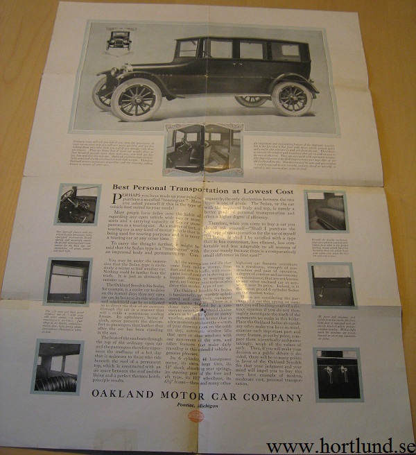 1921-1922 Oakland Sensible Six "It's Always Fair Weather"