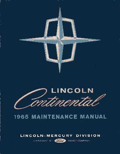 1965 Lincoln Continental Maintenance Manual