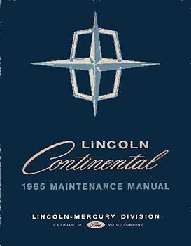 1965 Lincoln Continental Maintenance Manual