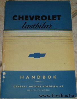 1951 Chevrolet Lastbilar Handbok Svenskt Original