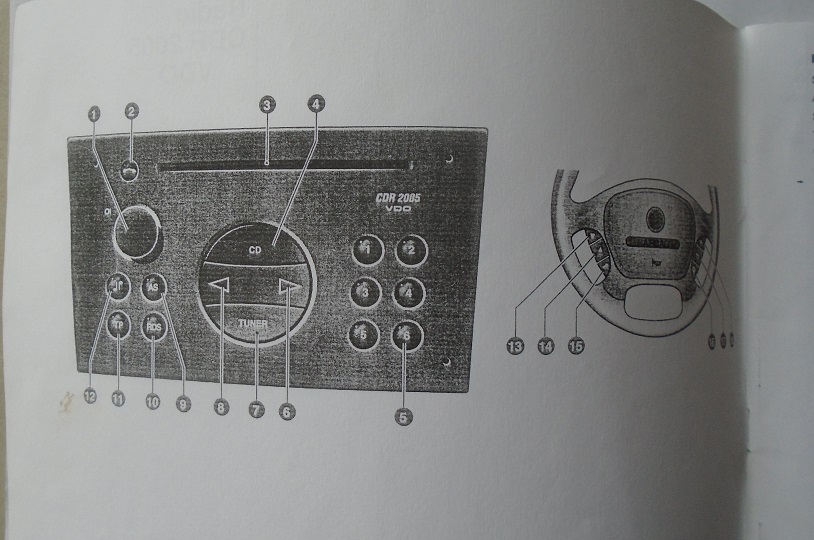 2002 Opel Radio CDR 2005 VDO Handbok - 2