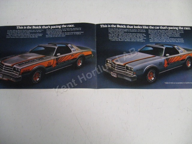 1976 Buick Century Pace car Försäljningsbroschyr