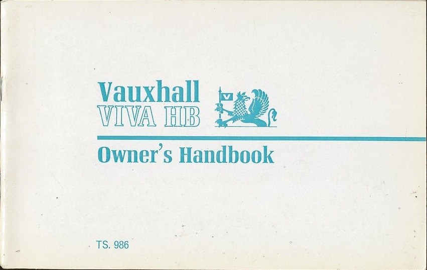 1970 Vauxhall Viva HB Owner's Handbook