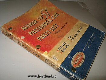 1951 Chrysler Plymouth Dodge De Soto Parts Catalog