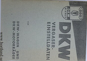 1952 DKW förgasare instruktionsbok