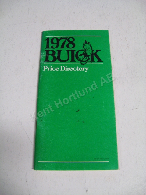 1978 Buick Price directory
