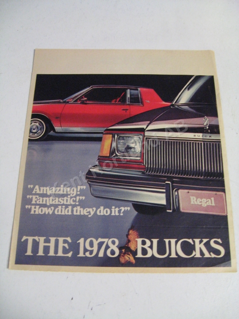 1978 Buick Försäljningsbroschyr