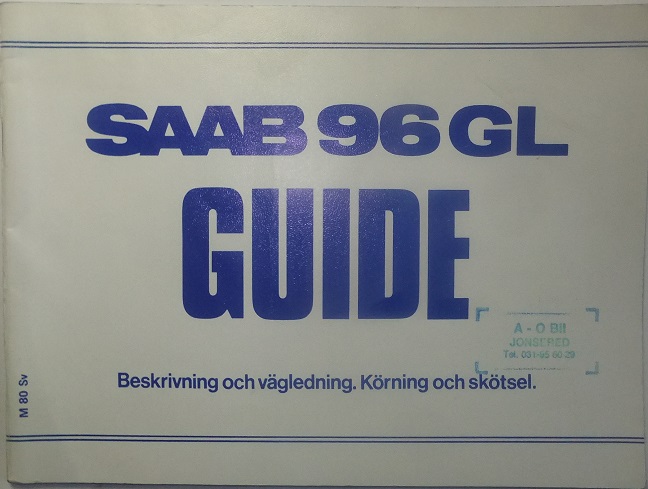 1980 SAAB 96 GL Guide 1:sta utg.