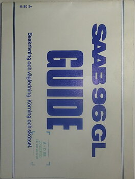 1980 SAAB 96 GL Guide 1:sta utg.