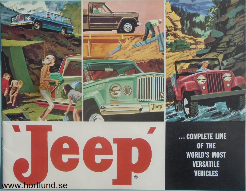 1963 Jeep alla modeller broschyr