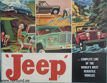 1963 Jeep alla modeller broschyr