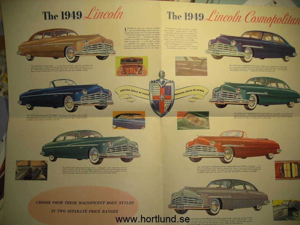 1949 Lincoln broschyr, Presenting two great... - 2