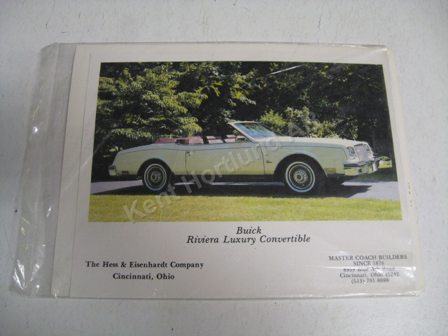 1979 Buick Riviera luxury convertible Försäljningsbroschyr