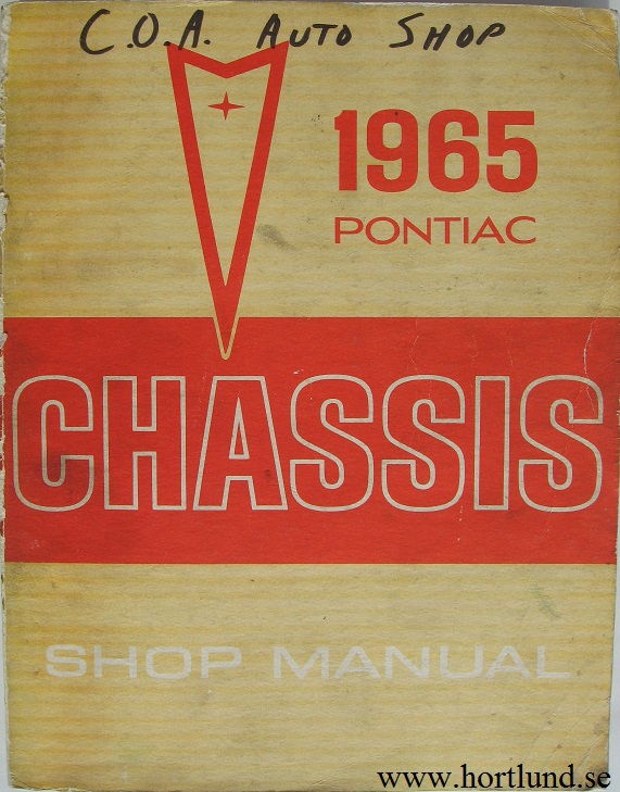 1965 Pontiac Chassis Shop Manual original