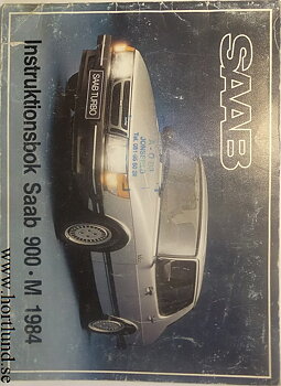 1984 SAAB 900 Instruktionsbok